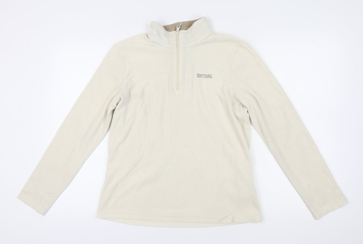 Regatta Ivory Women's Sweatshirt UK Size 12 High Neck Henley