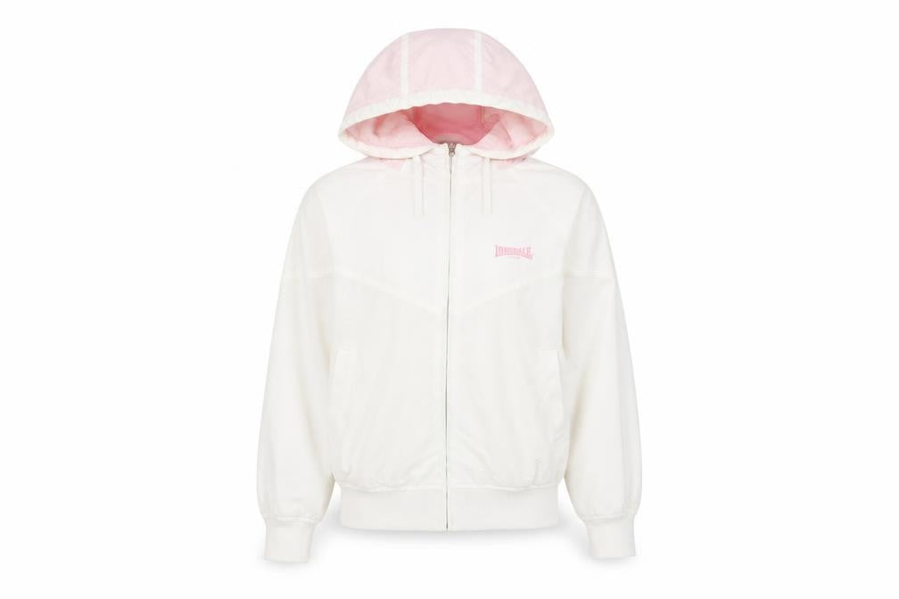 Lonsdale Women's White Hooded Jacket Size 10 Casual