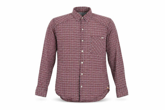 Vintage Co. Men's Red Check Long Sleeve Shirt L