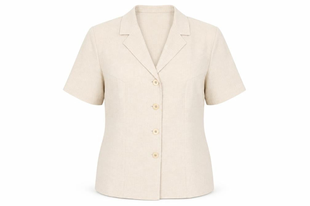 Eastex Women's Beige Short Sleeve Blazer UK 16