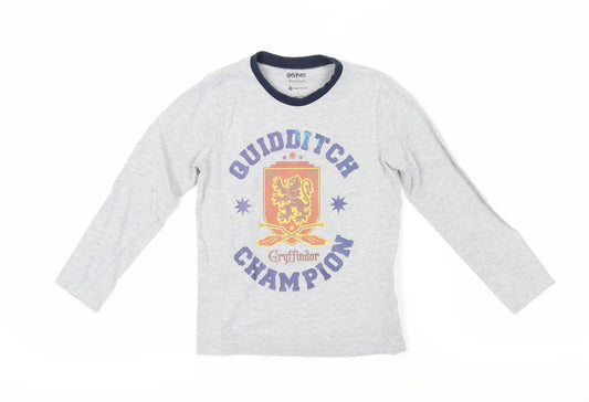 Harry Potter Girls Grey Gryffindor Graphic Long Sleeve T-Shirt