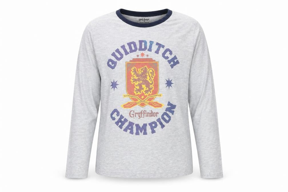 Harry Potter Girls Grey Gryffindor Graphic Long Sleeve T-Shirt