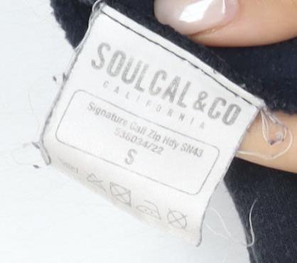 Soulcal & Co Men's Black Full Zip Hoodie S