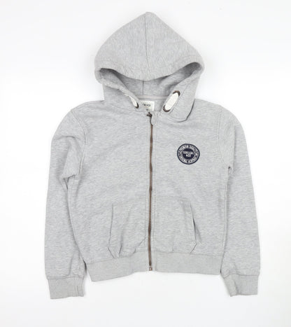 Additional front view of SoulCal boys’ grey full zip hoodie - 13 years, logo accent