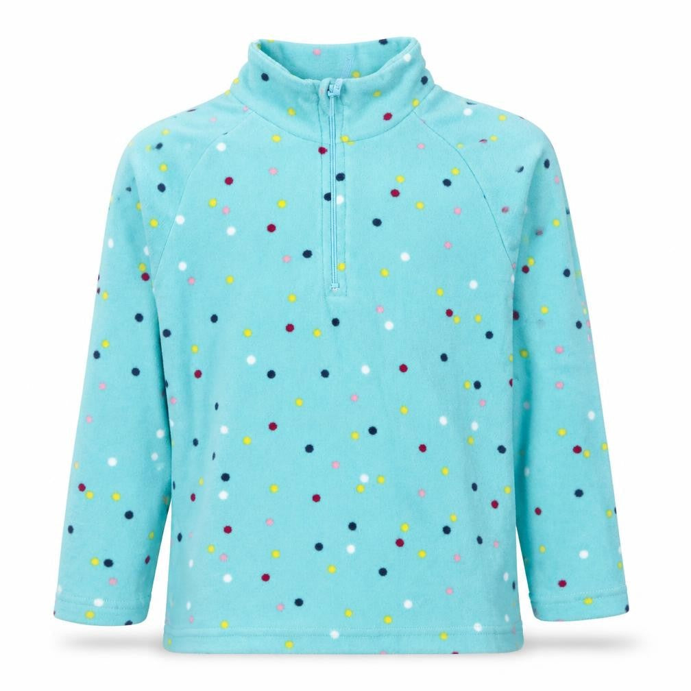 Mountain Warehouse Girls' Blue Spotted Fleece Pullover Sweatshirt