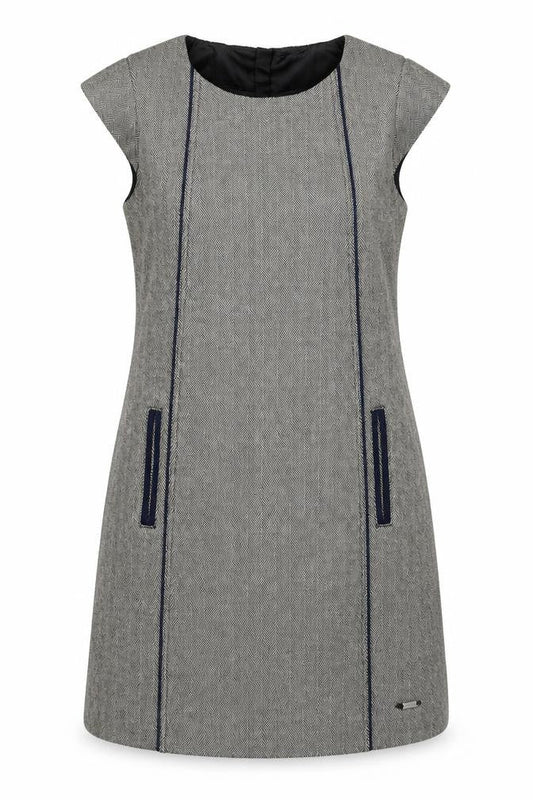 Superdry Women's Grey Tweed Sheath Dress S