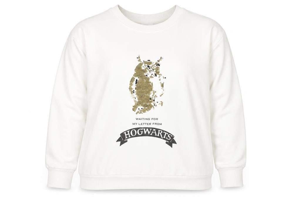 Simply Be Women's White Plus Size Harry Potter Sweatshirt