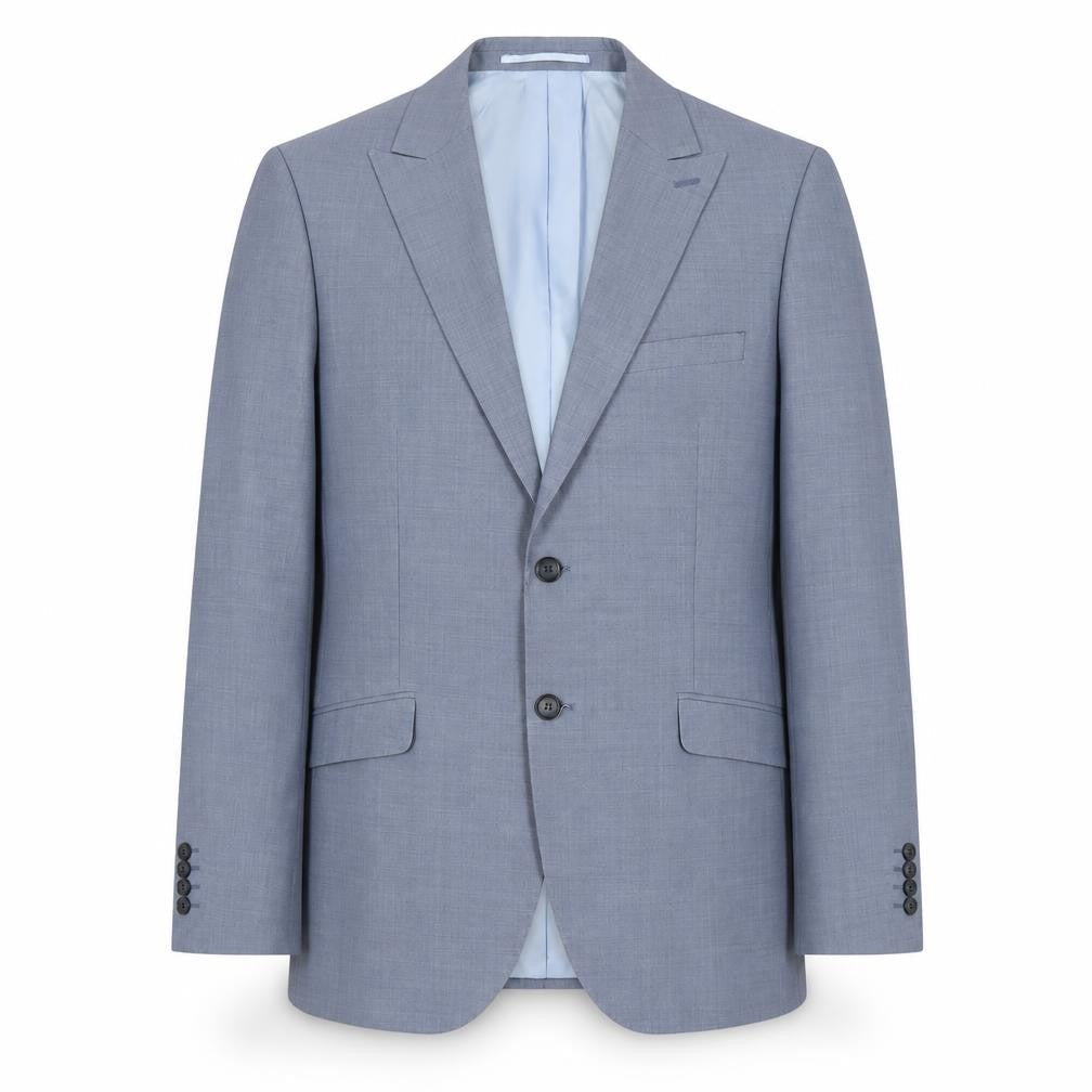 Moss London Blue Check Blazer, Size 42R, Men's Regular Fit