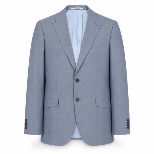 Moss London Blue Check Blazer, Size 42R, Men's Regular Fit