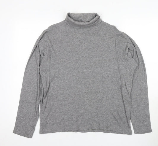 James Pringle Men's Grey High Neck Long Sleeve T-Shirt