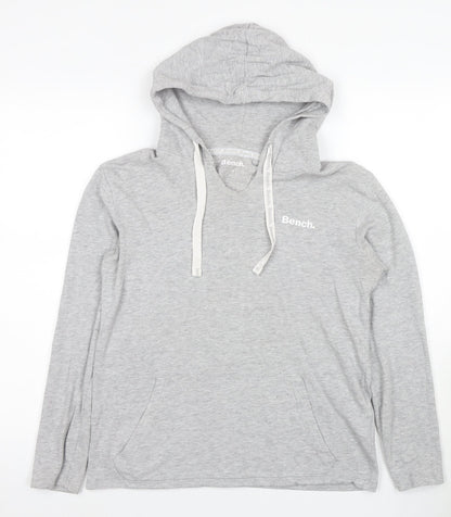Bench Women's Grey Sweatshirt, S, Full Zip Urban Style