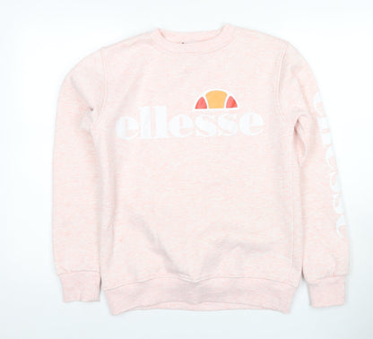 Additional front view of Ellesse Pink Women's Pullover Sweatshirt, size 7