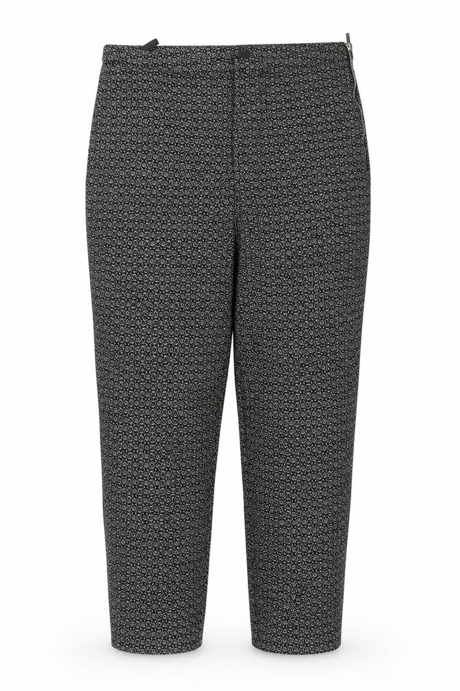 New Look Women's Black Geometric Trousers, Size 16