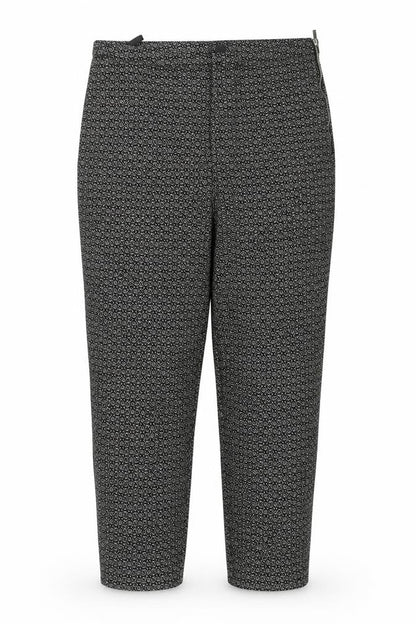 New Look Women's Black Geometric Trousers, Size 16