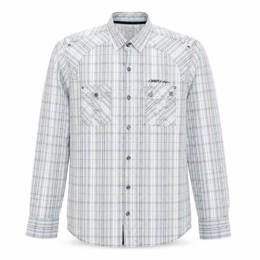 Next Men's Blue Check Button-Up Shirt M