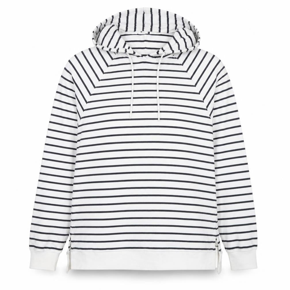 Marks & Spencer Women's Striped Pullover Hoodie M White