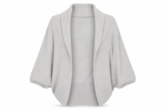 Zara Women's Grey Cape Cardigan M Linen Blend