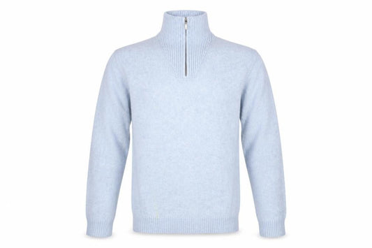 GANT Men's Blue High Neck Jumper M Knit Cotton Blend