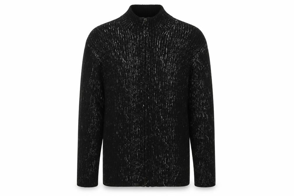Petroleum Men's Black Full Zip Jumper, Size L