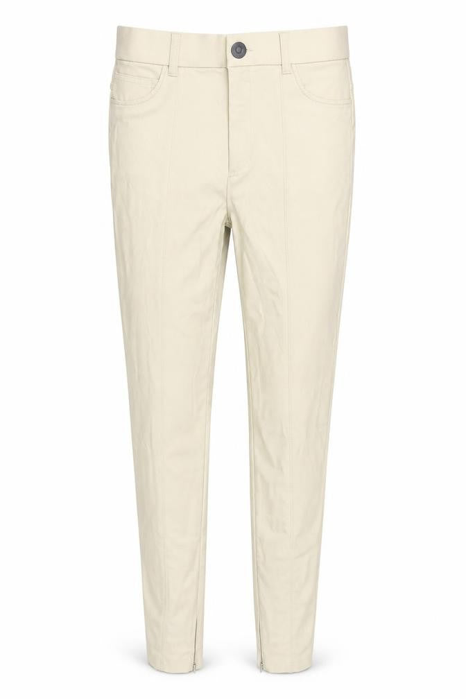 Zara Women Beige Skinny Trousers S Casual Ankle Zip
