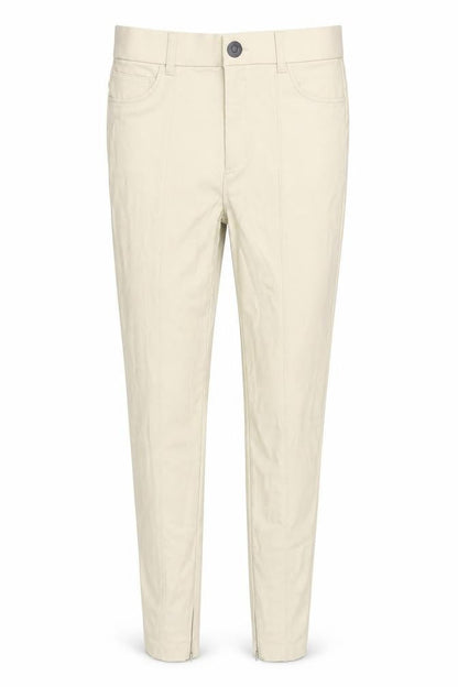 Zara Women Beige Skinny Trousers S Casual Ankle Zip