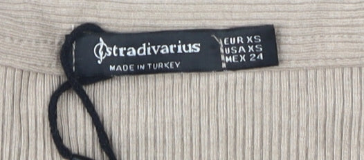 Stradivarius Beige Women's Blouse 2XS, Basic Style