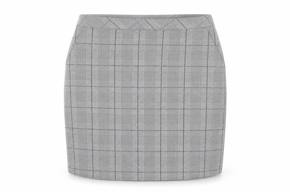 New Look Women's Grey Check Pencil Skirt Size 14