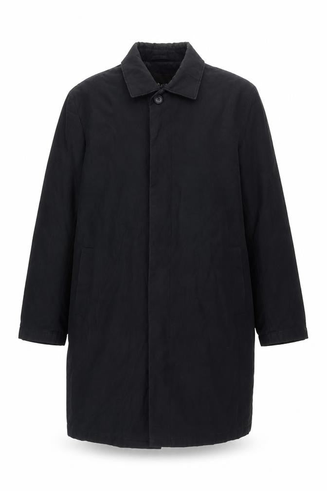 4YOU Men's Black Regular Fit Overcoat Size 40