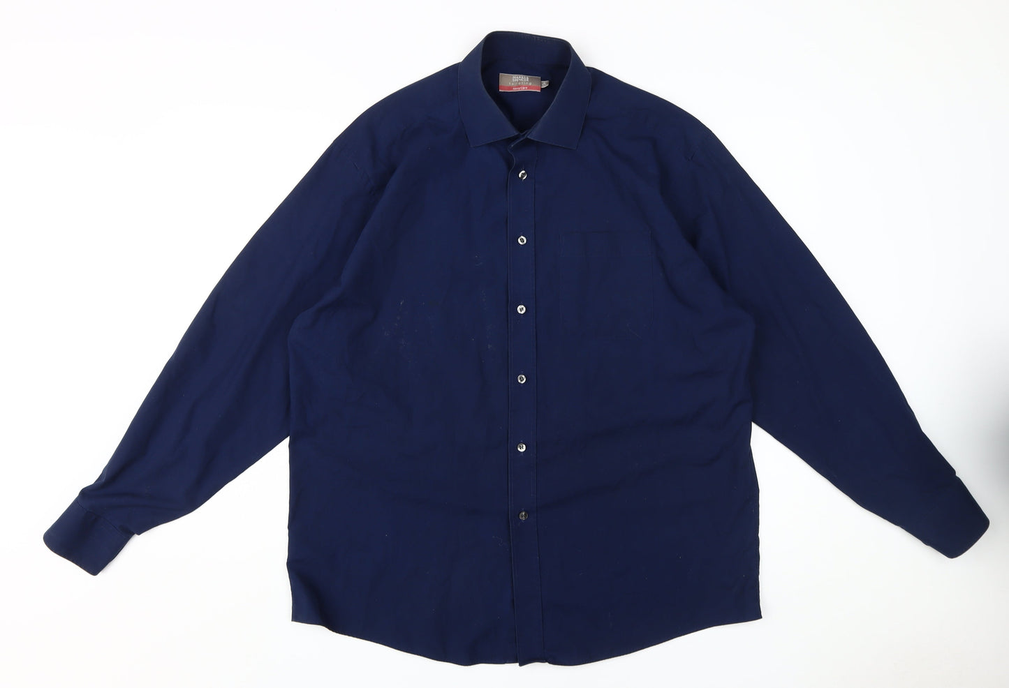 Marks and Spencer Men's Blue Long Sleeve Dress Shirt 16.5