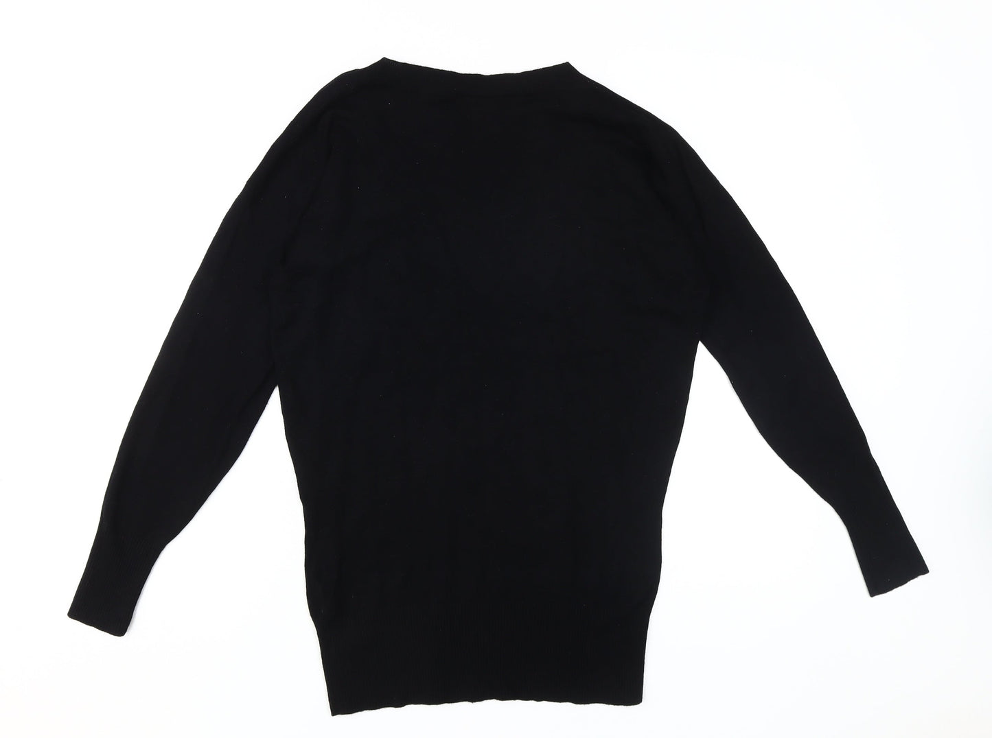 Wallis Women's Black Sequin Pullover Jumper M