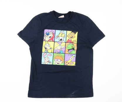 Nickelodeon Womens Blue Graphic T-Shirt, Size S