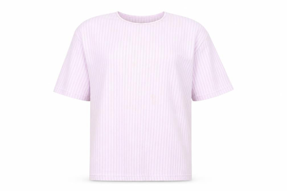 Canda Men's Pink Striped T-Shirt L