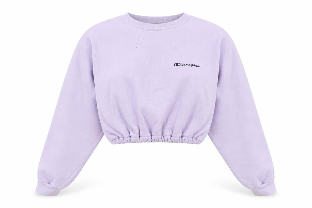 Champion Women's Purple Fleece Pullover Sweatshirt L