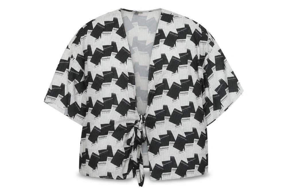 ASOS Women's XS Black & White Kimono Blouse