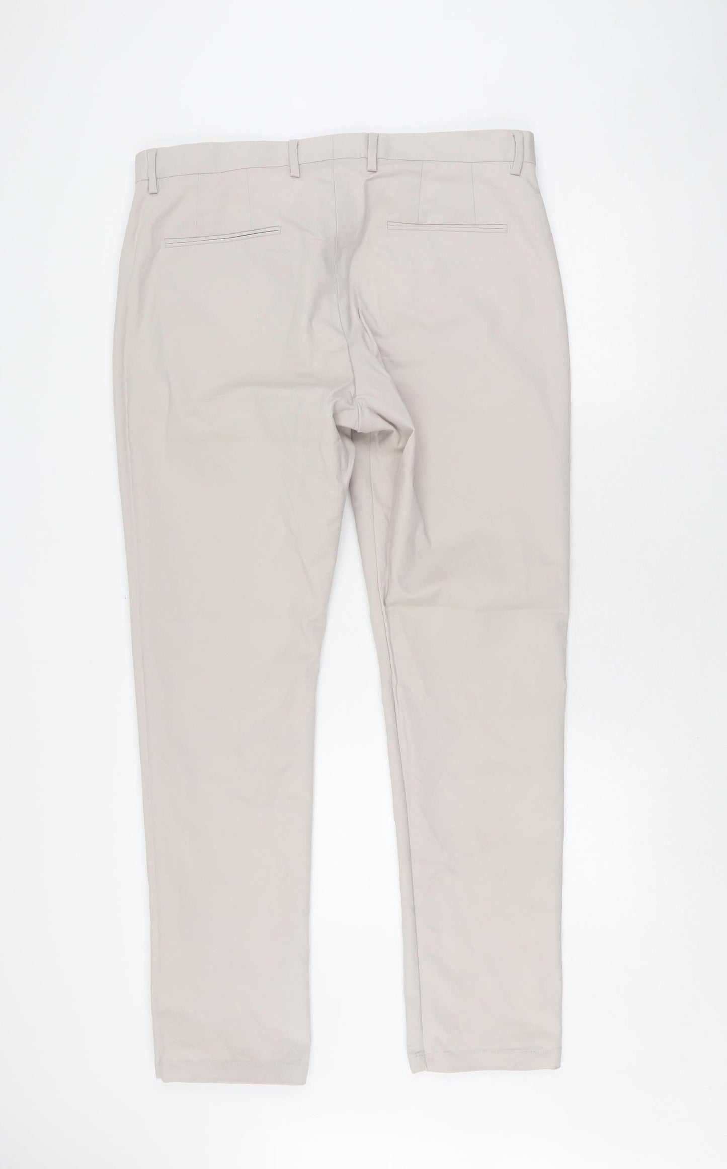 Reiss Women's Beige Straight Trousers Size 36 - Business Casual