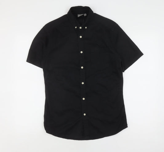 ASOS Men's Small Black Button-Up Casual Shirt