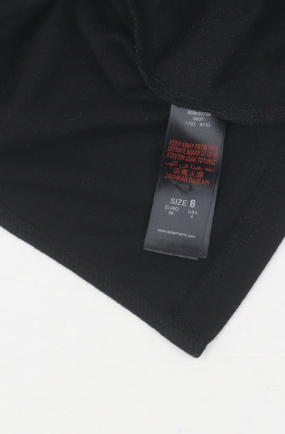 Brand and care label for Red Herring Women's Black Sheath Dress, size 8, Party
