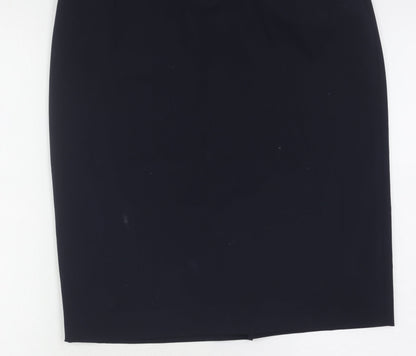 Jigsaw Women's Black Knee Length Wool Pencil Skirt, Size 14