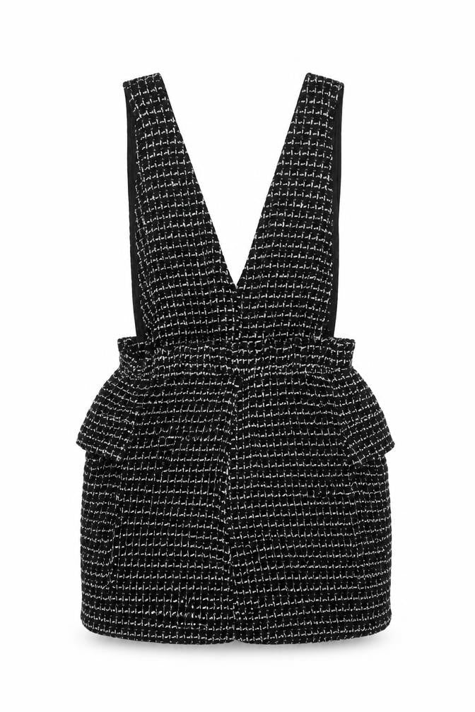 Zara Women’s Black Tweed Dungaree, Size 8