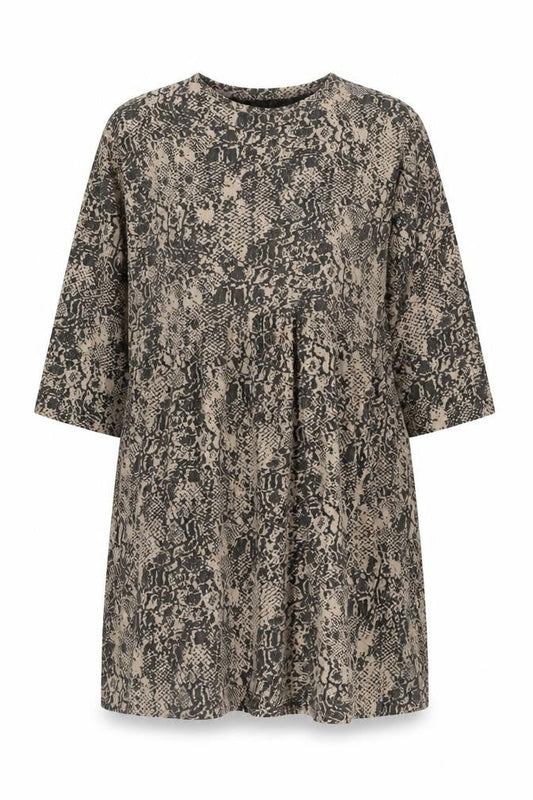 ZARA Women's Brown Animal Print Shift Dress Size 2