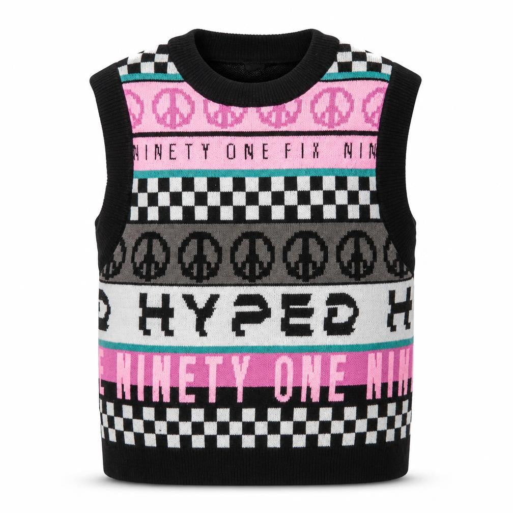 H&M Women's Multicoloured Graphic Vest S