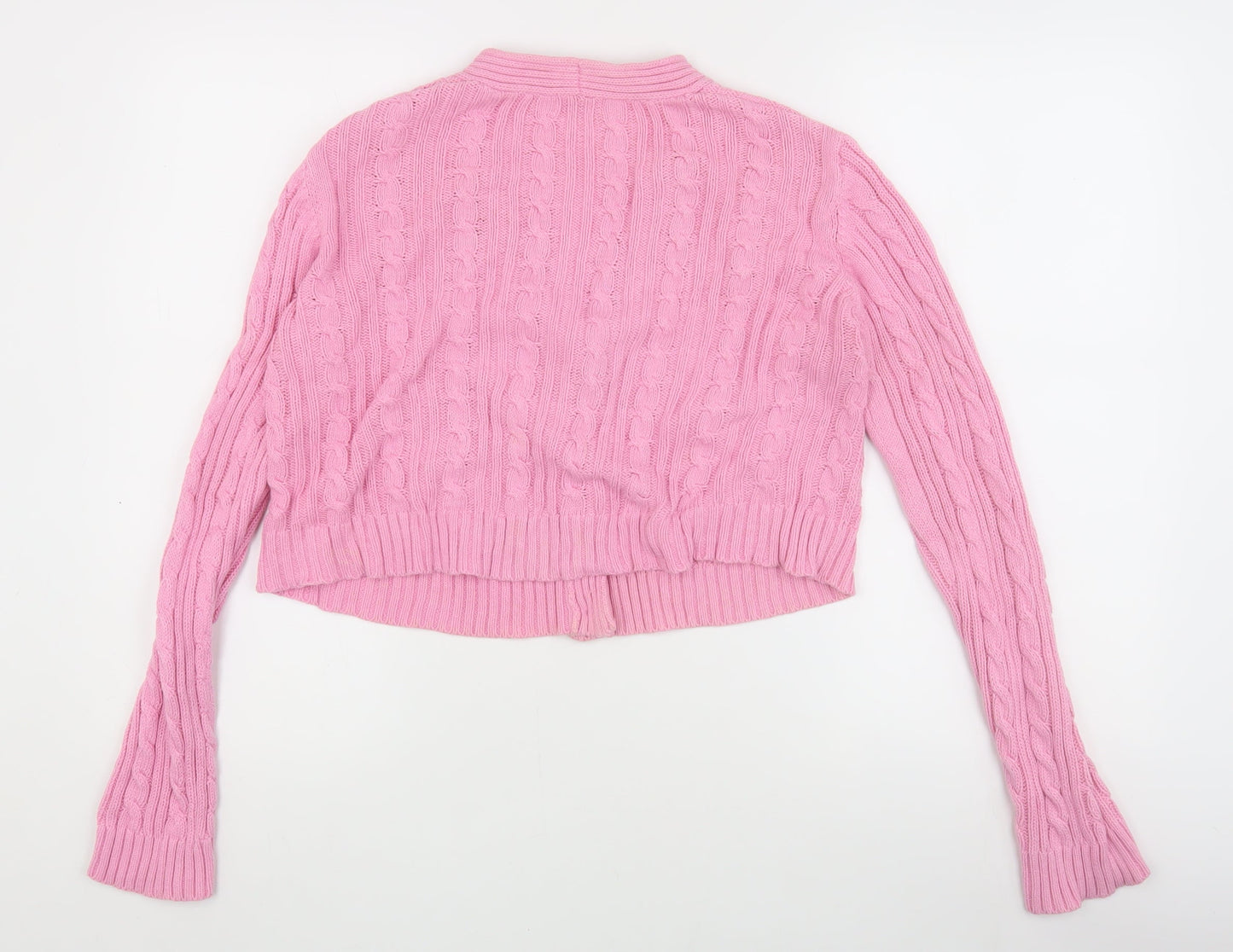 Stradivarius Women's Pink Cardigan, S, V-Neck Knit