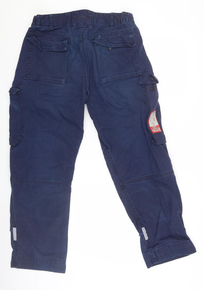 Preloved Portwest Men's Blue Cargo Jeans Size 34 - Back