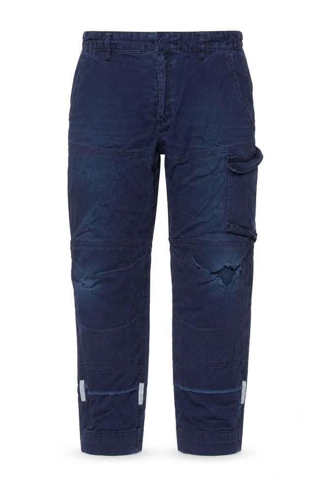 Fortwest Men's Blue Cargo Jeans - Size 34, Medium Wash