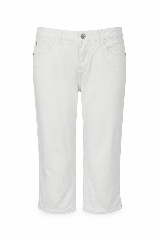 s.Oliver Women Capri White Jeans Size 8 Regular Fit