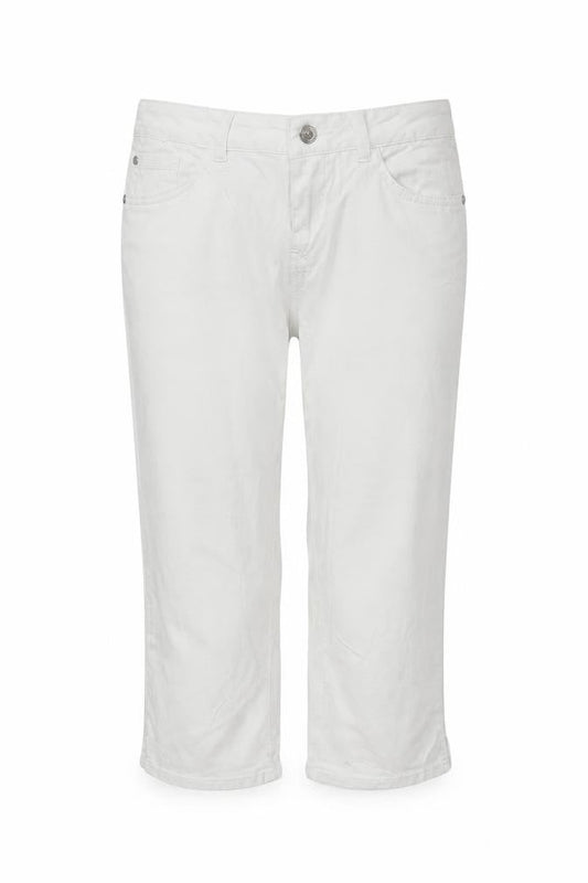 s.Oliver Women Capri White Jeans Size 8 Regular Fit