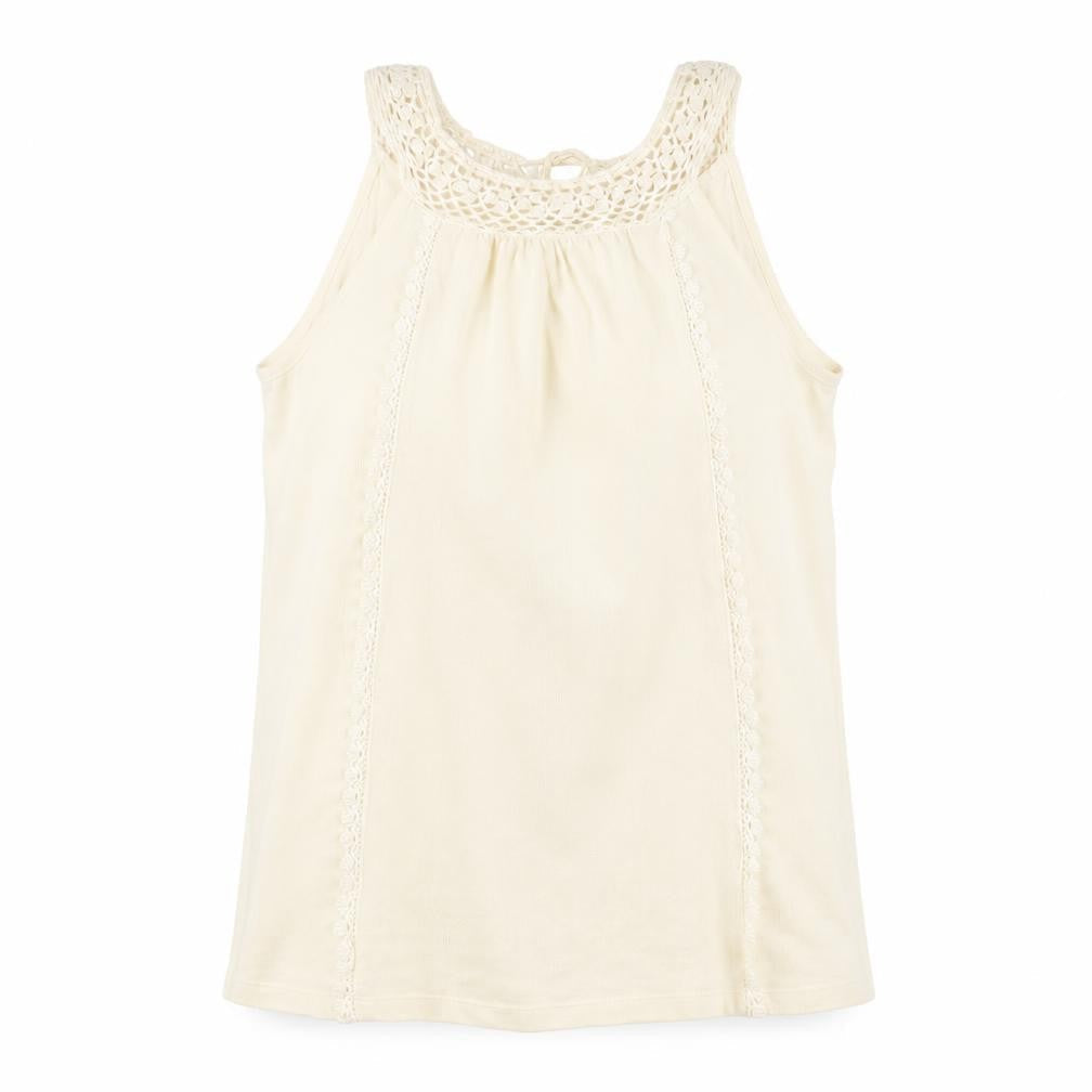 FatFace Women's Ivory Crochet Tank Top Size 6