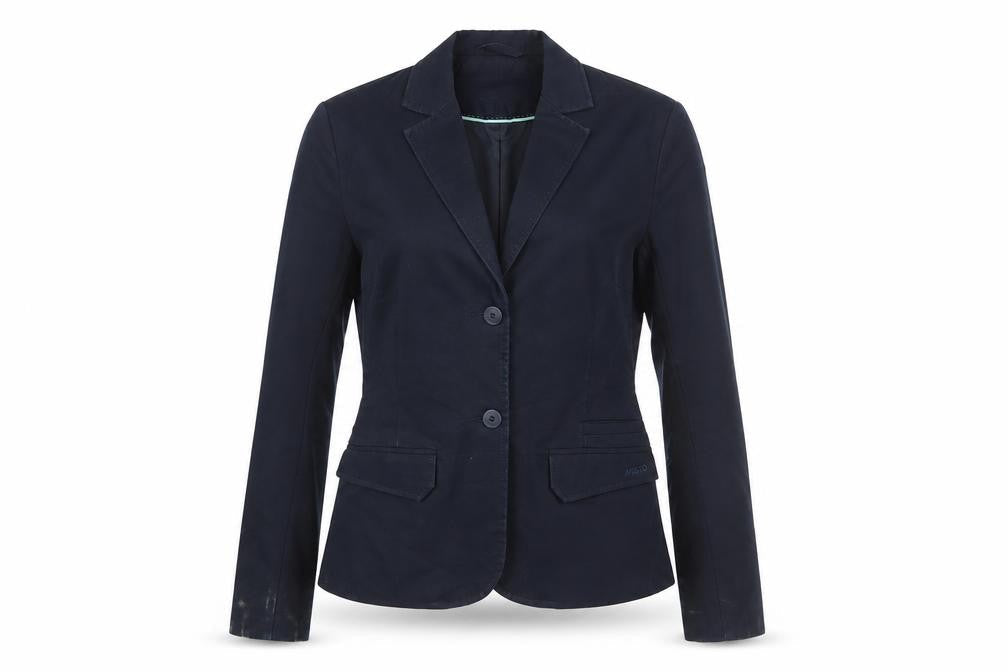 Musto Women's Blue Blazer Size 8 Lined Cotton