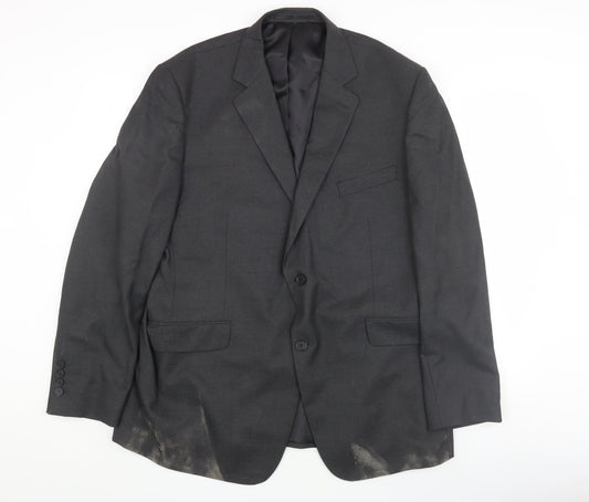 Dehavilland Men's Black Blazer, Size 44, Regular Fit