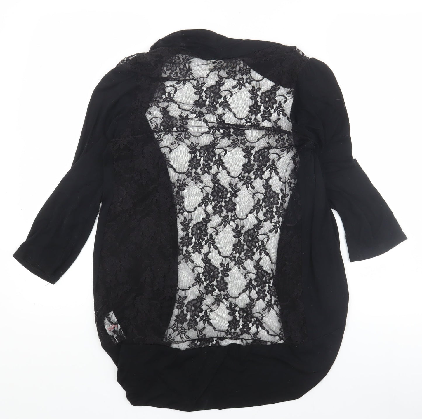 Wallis Women's Black Lace Kimono Wrap Size S